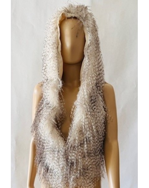 Γούνινο γιλέκο με κουκούλα