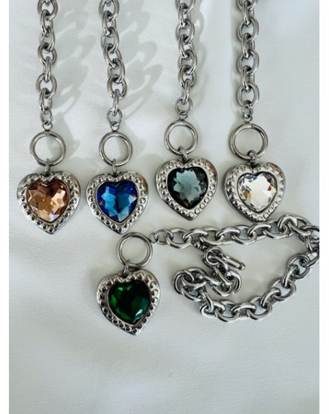 Βραχιόλι αλυσίδα με καρδιά