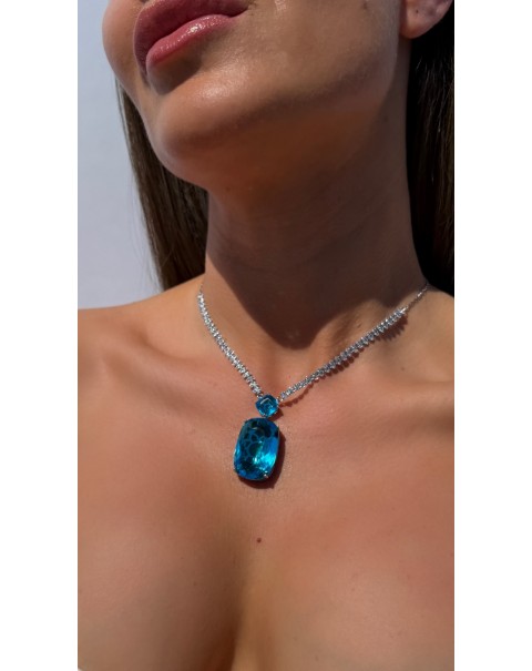 Κολιέ ριβιέρα με κρύσταλλο