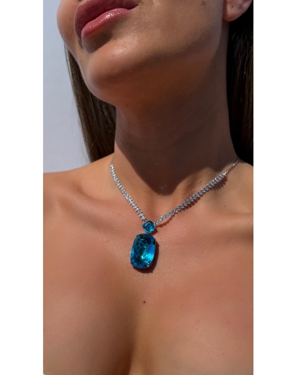 Κολιέ ριβιέρα με κρύσταλλο