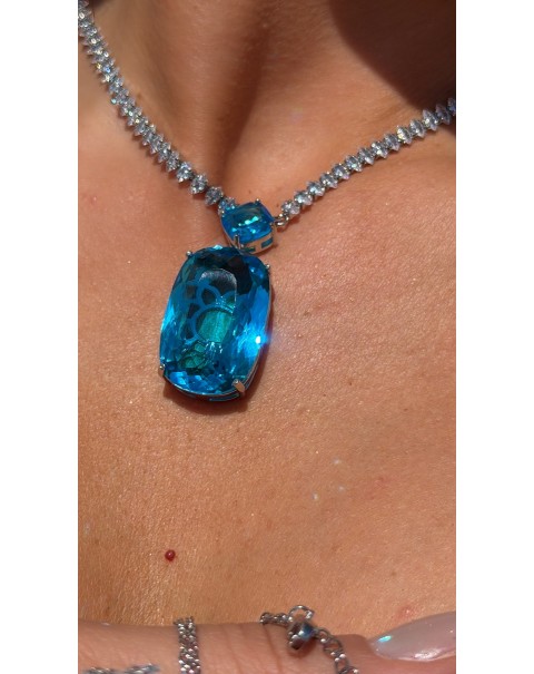 Κολιέ ριβιέρα με κρύσταλλο