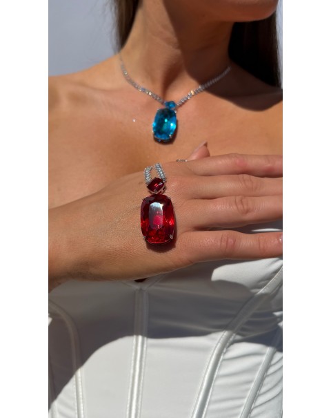 Κολιέ ριβιέρα με κρύσταλλο