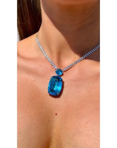 Κολιέ ριβιέρα με κρύσταλλο