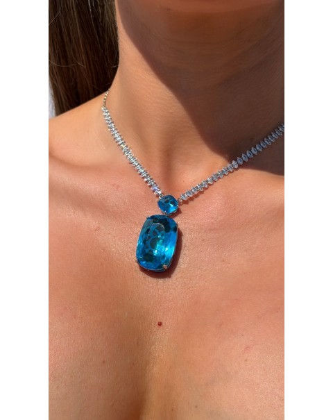 Κολιέ ριβιέρα με κρύσταλλο