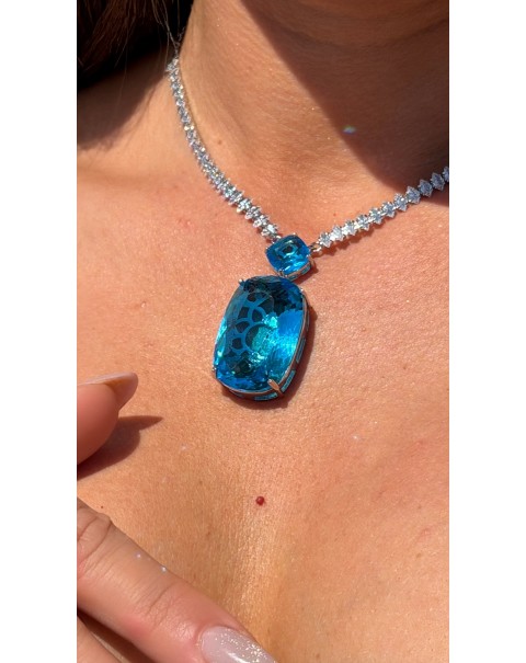 Κολιέ ριβιέρα με κρύσταλλο