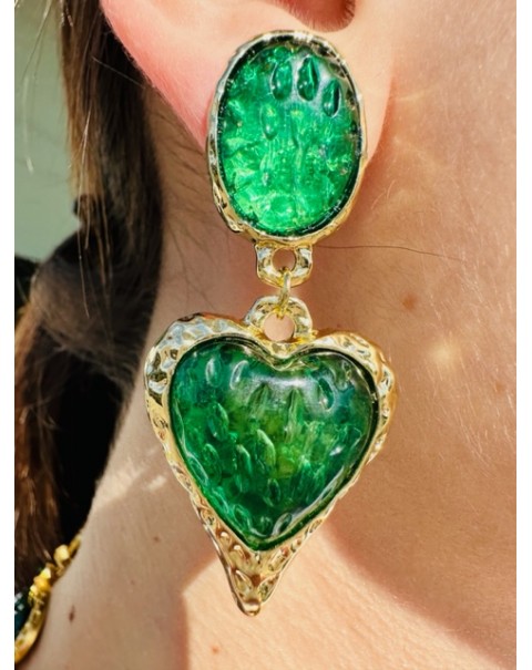 Σκουλαρίκια με κρεμαστή καρδιά