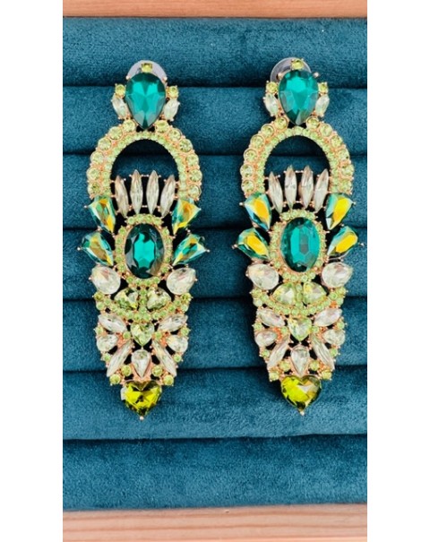 Σκουλαρίκια κρεμαστά με κρύσταλλα