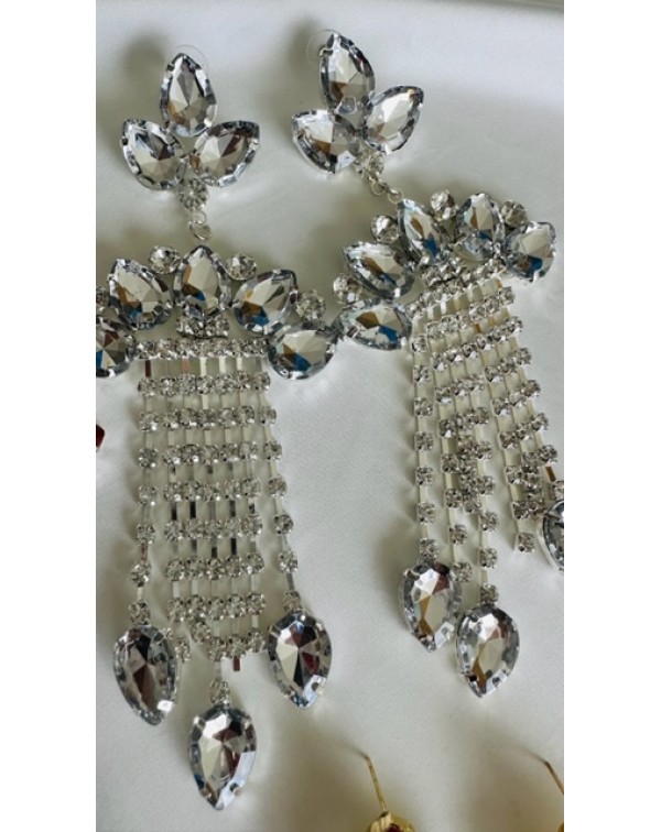 Σκουλαρίκια κρεμαστά με κρ�...