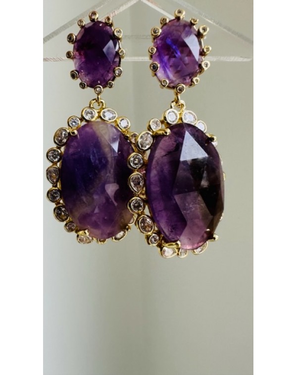 Σκουλαρίκια κρεμαστά με ημ�...