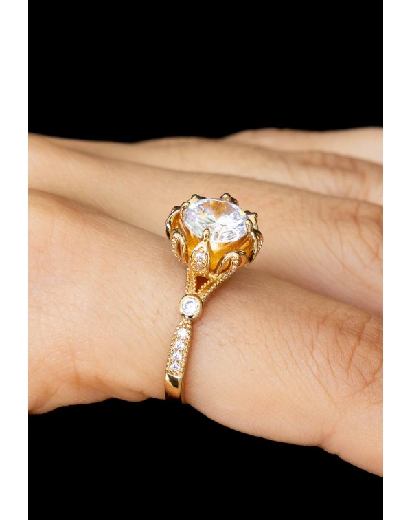 Vintage δαχτυλίδι μονόπετρο 