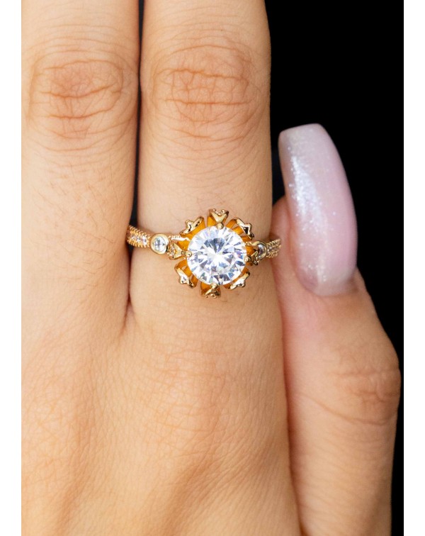 Vintage δαχτυλίδι μονόπετρο 