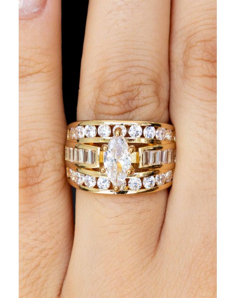 Δαχτυλίδι από ασήμι 925 με ζιργκόν