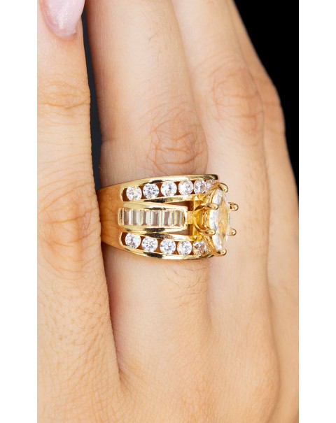 Δαχτυλίδι από ασήμι 925 με ζιργκόν