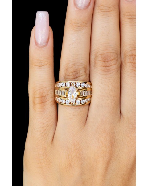 Δαχτυλίδι από ασήμι 925 με ζιργκόν