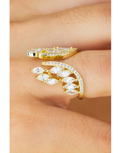 Δαχτυλίδι φτερά με ζιργκόν