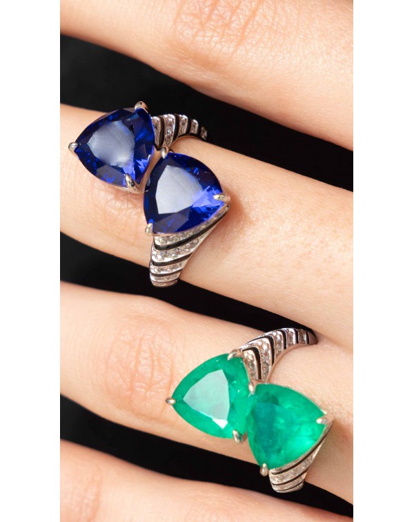 Δαχτυλίδι δάκρυα ασήμι 925 