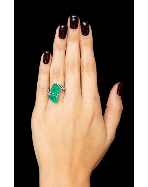 Δαχτυλίδι δάκρυα ασήμι 925 