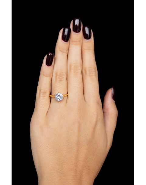 Μονόπετρο δαχτυλίδι sterling silver 925 