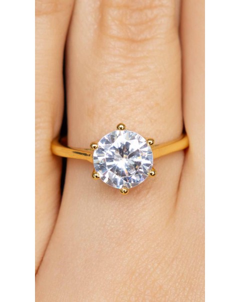 Μονόπετρο δαχτυλίδι sterling silver 925 