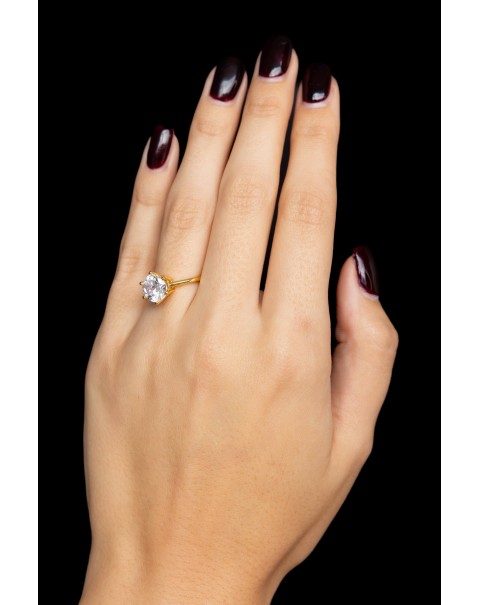 Μονόπετρο δαχτυλίδι sterling silver 925 