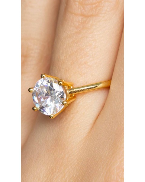 Μονόπετρο δαχτυλίδι sterling silver 925 