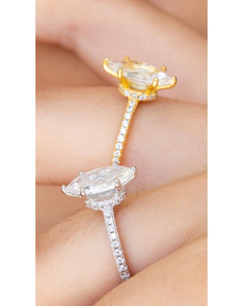 Μονόπετρο δαχτυλίδι sterling silver 925