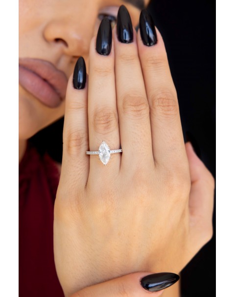 Μονόπετρο δαχτυλίδι sterling silver 925