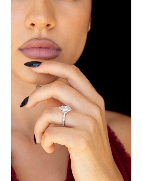 Μονόπετρο δαχτυλίδι sterling silver 925