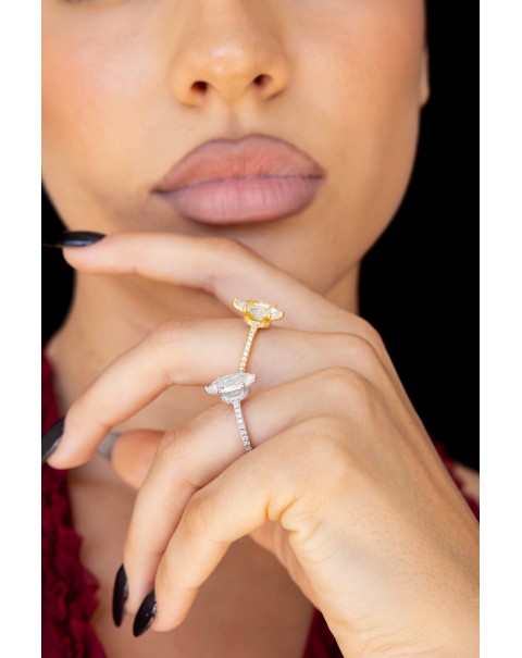 Μονόπετρο δαχτυλίδι sterling silver 925