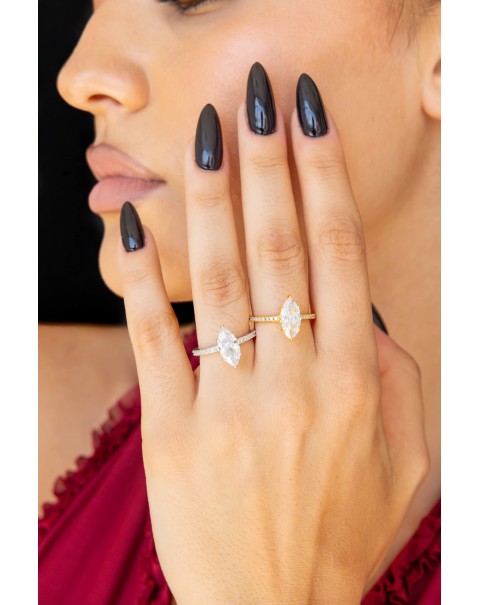 Μονόπετρο δαχτυλίδι sterling silver 925