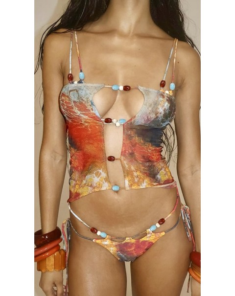 Μπικίνι Multicolour με παρεό