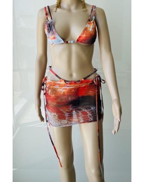 Μπικίνι Multicolour με παρεό