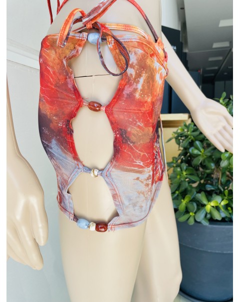 Μπικίνι Multicolour με παρεό