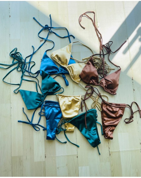 Μπικίνι με σατέν όψη