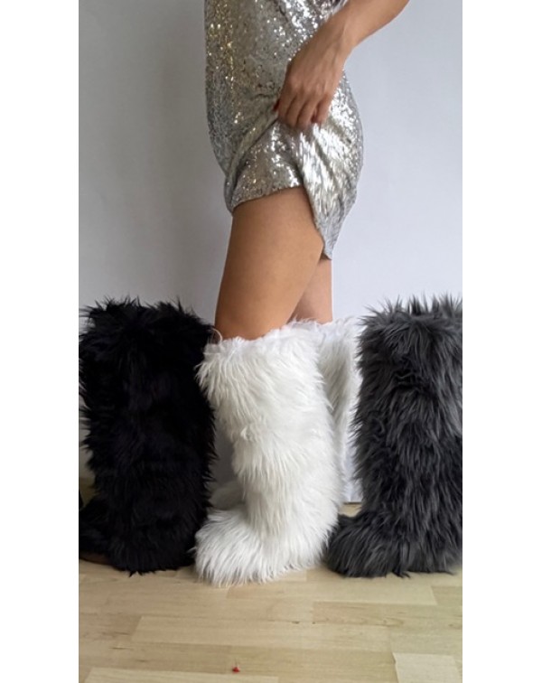 Μπότες από συνθετική γούνα 