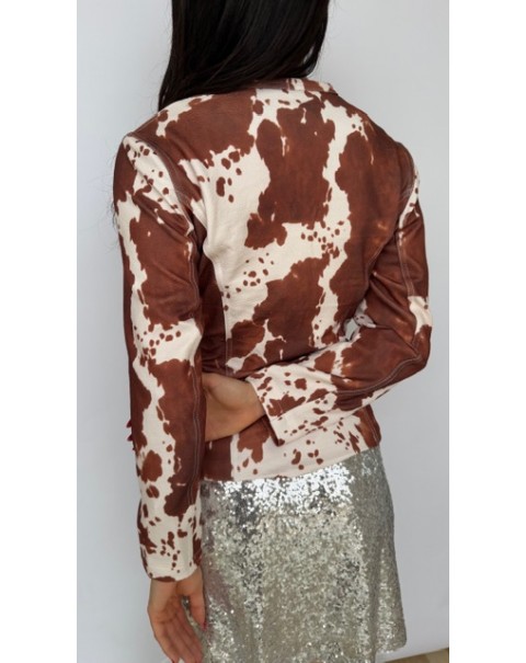 Jacket με cow print 