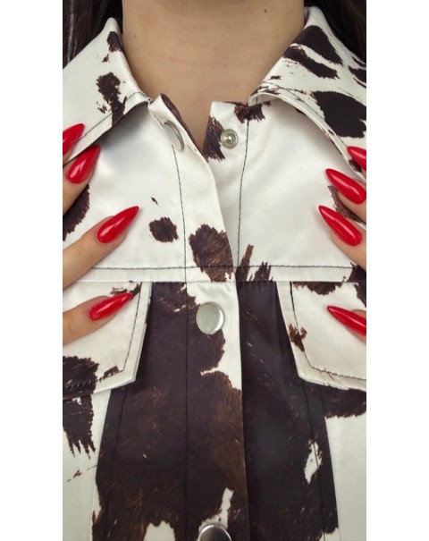 Jacket με cow print