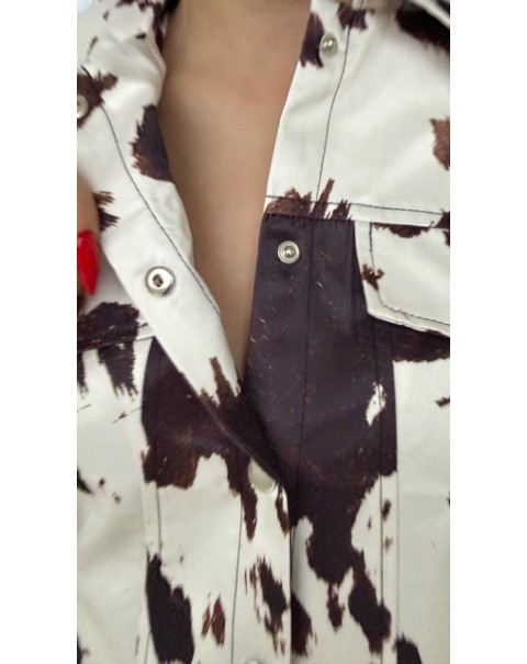 Jacket με cow print