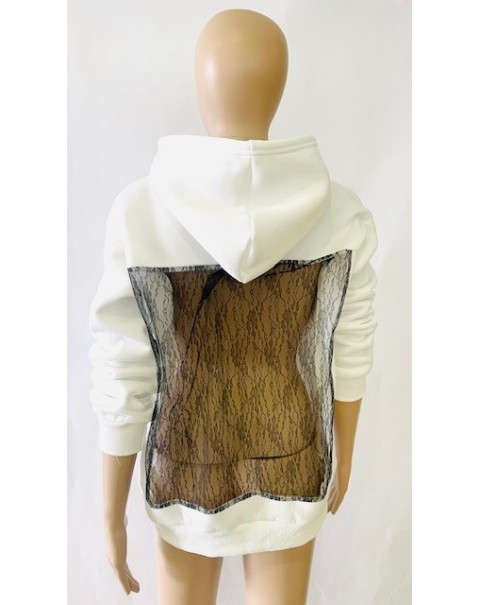 Φούτερ με δαντέλα στην πλάτη