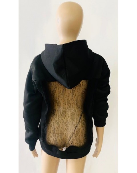 Φούτερ με δαντέλα στην πλάτη