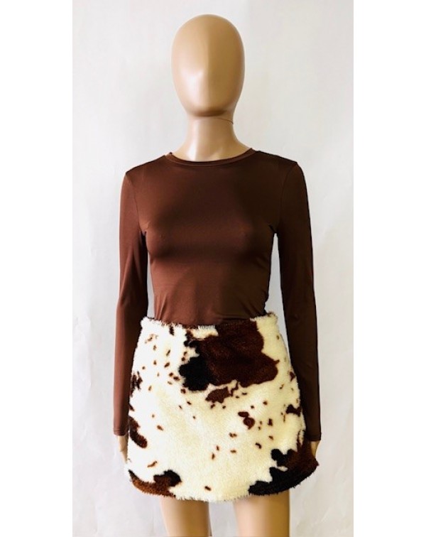 Φούστα από συνθετική γούνα 