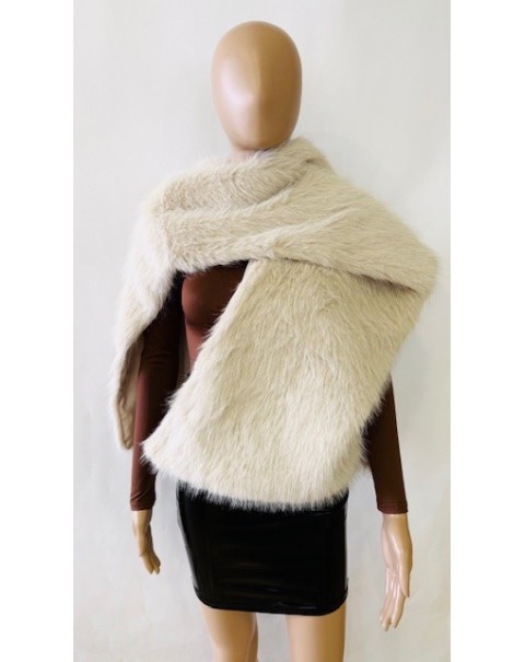 Πόντσο από οικολογική γούνα 