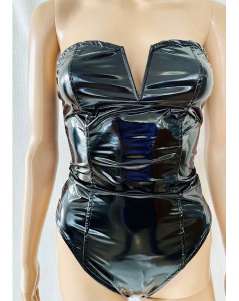 Κορμάκι strapless vinyl 