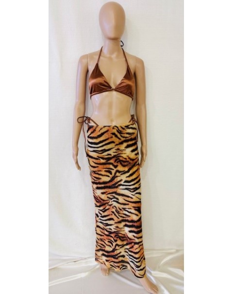 Τυπωμένη μακριά φούστα από φιλέ