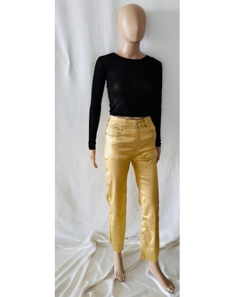 Παντελόνι πεντάτσεπο με γυαλιστερή επίστρωση