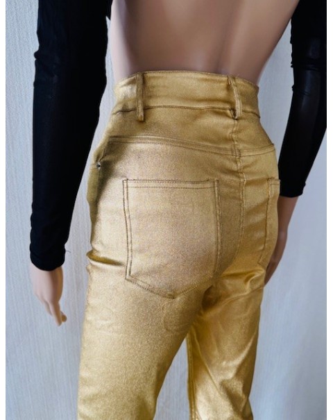 Παντελόνι πεντάτσεπο με γυαλιστερή επίστρωση