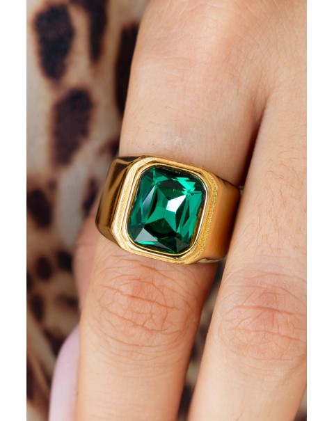 Δαχτυλίδι μονόπετρο ορθογώνιο