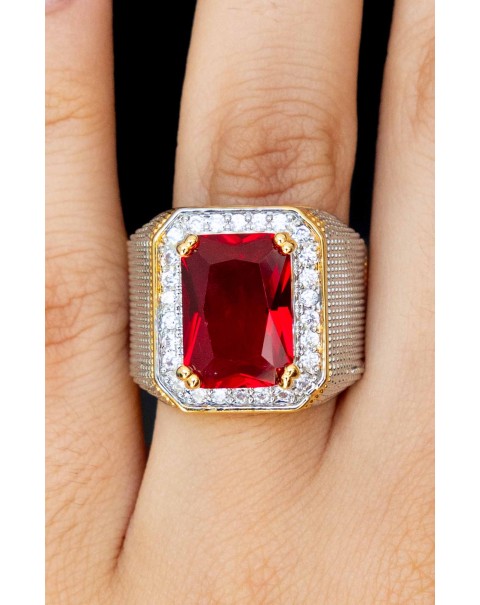 Δαχτυλίδι vintage φαρδύ μονόπετρο 