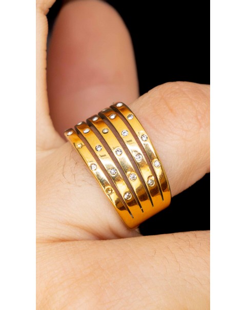 Δαχτυλίδι πολύσειρο με ζιργκόν