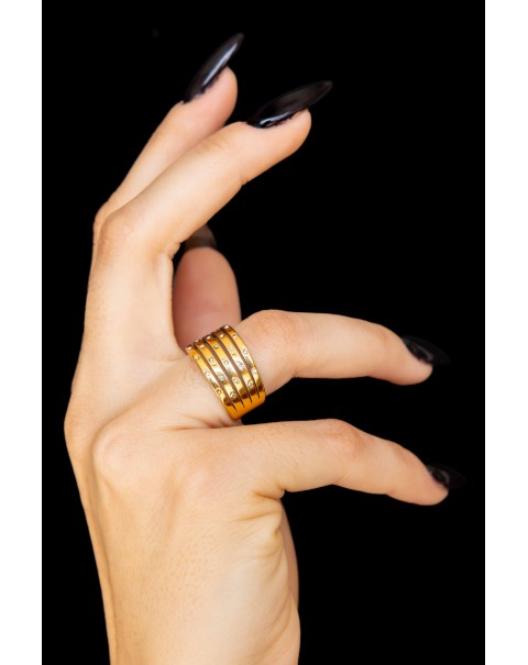 Δαχτυλίδι πολύσειρο με ζιργκόν